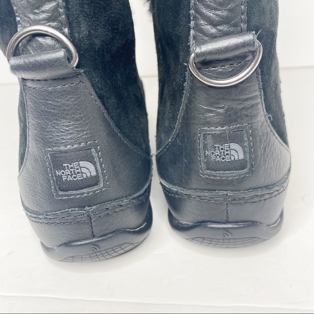 The North Face Abby III Waterproof Snow Boots Black Faux Fur Suede 8.5 - Picture 6 of 13